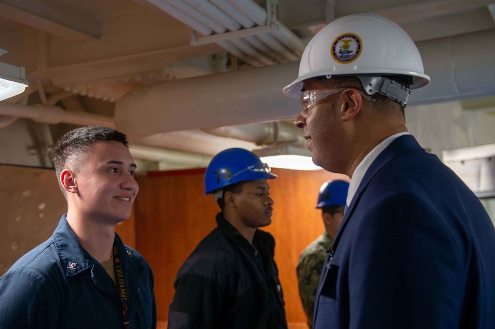 The Honorable Assist. Sec. of the Navy visits John C. Stennis