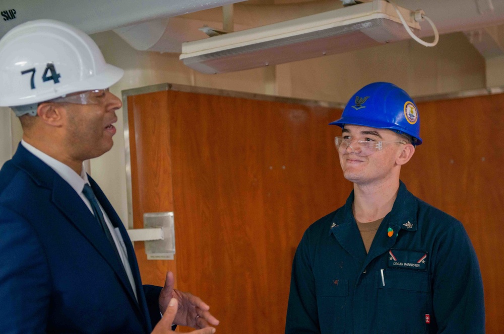 The Honorable Assist. Sec. of the Navy visits John C. Stennis