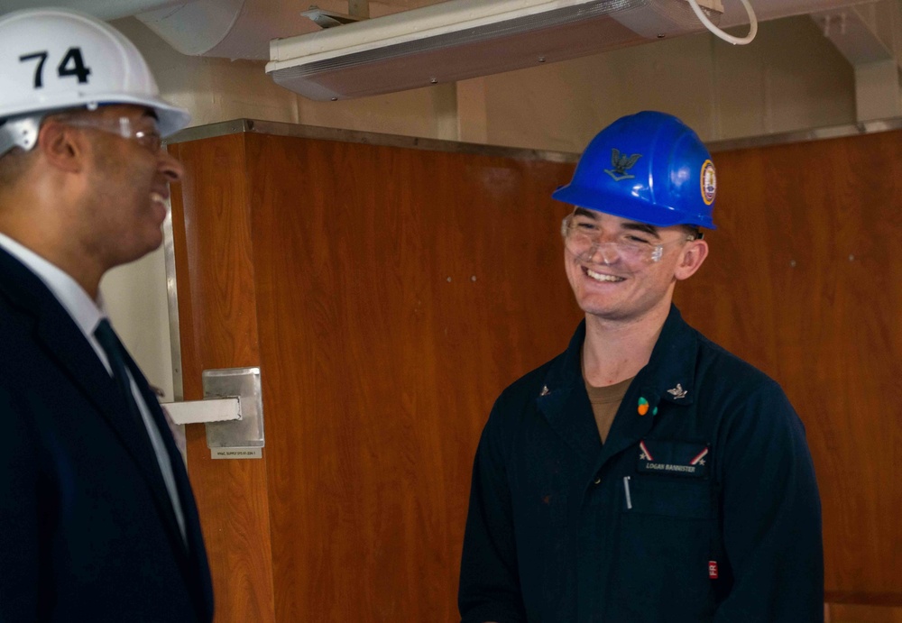 The Honorable Assist. Sec. of the Navy visits John C. Stennis