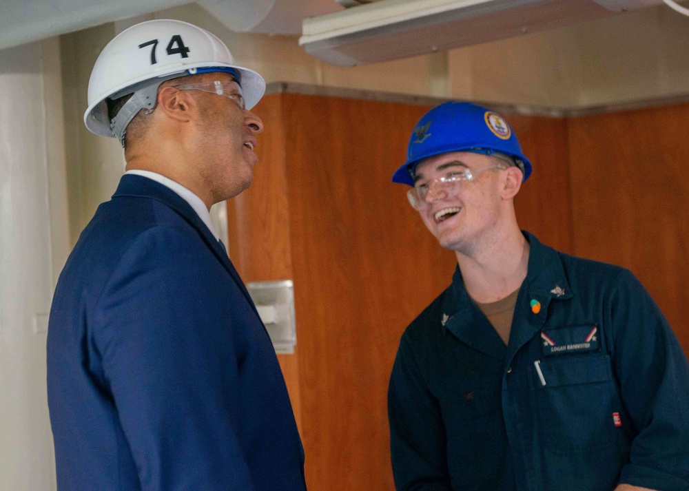 The Honorable Assist. Sec. of the Navy visits John C. Stennis