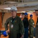 Naval Air Force Atlantic (left) and the Honorable Assist. Sec. of the Navy (Manpower and Reserve Affairs) Franklin R. Parker (right), speak with Sailors