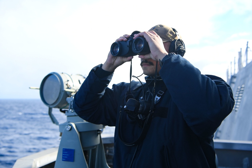 USS Mobile (LCS 26) Blue Crew Operates at Sea