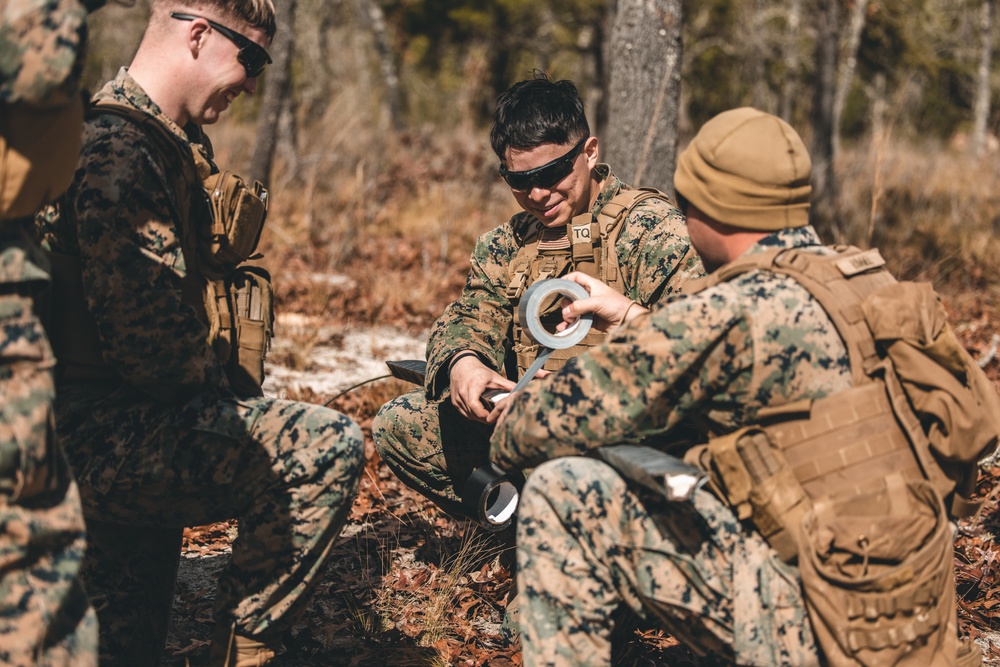 U.S. Marines with Combat Logistics regiment 27 Conduct Demolition Range During Maritime Pre-Positioning Force Exercise (MPFEX) 23