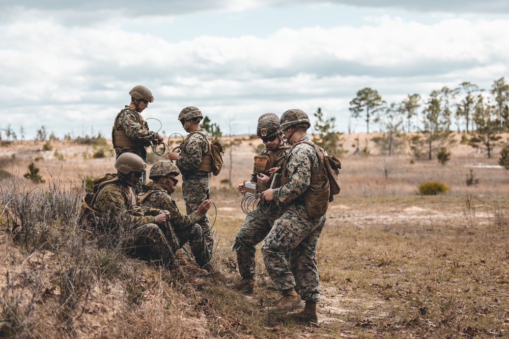 U.S. Marines with Combat Logistics regiment 27 Conduct Demolition Range During Maritime Pre-Positioning Force Exercise (MPFEX) 23