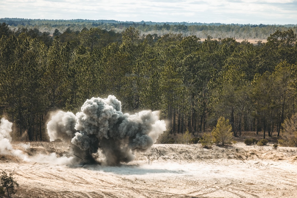 U.S. Marines with Combat Logistics regiment 27 Conduct Demolition Range During Maritime Pre-Positioning Force Exercise (MPFEX) 23