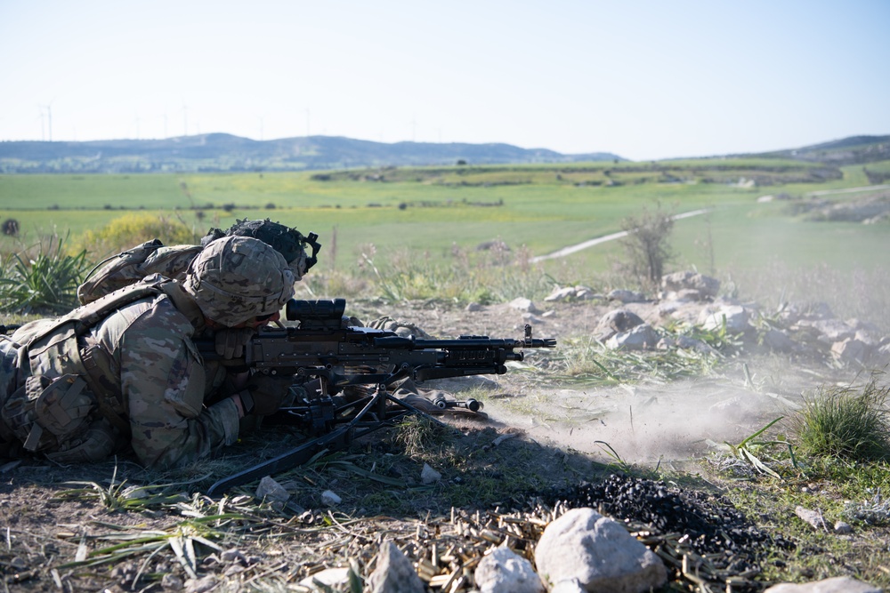 Able Company Paratroopers Conduct Machine Gun Range with Cypriot Troops