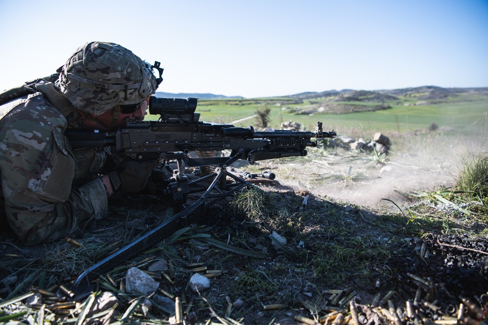 Able Company Paratroopers Conduct Machine Gun Range with Cypriot Troops