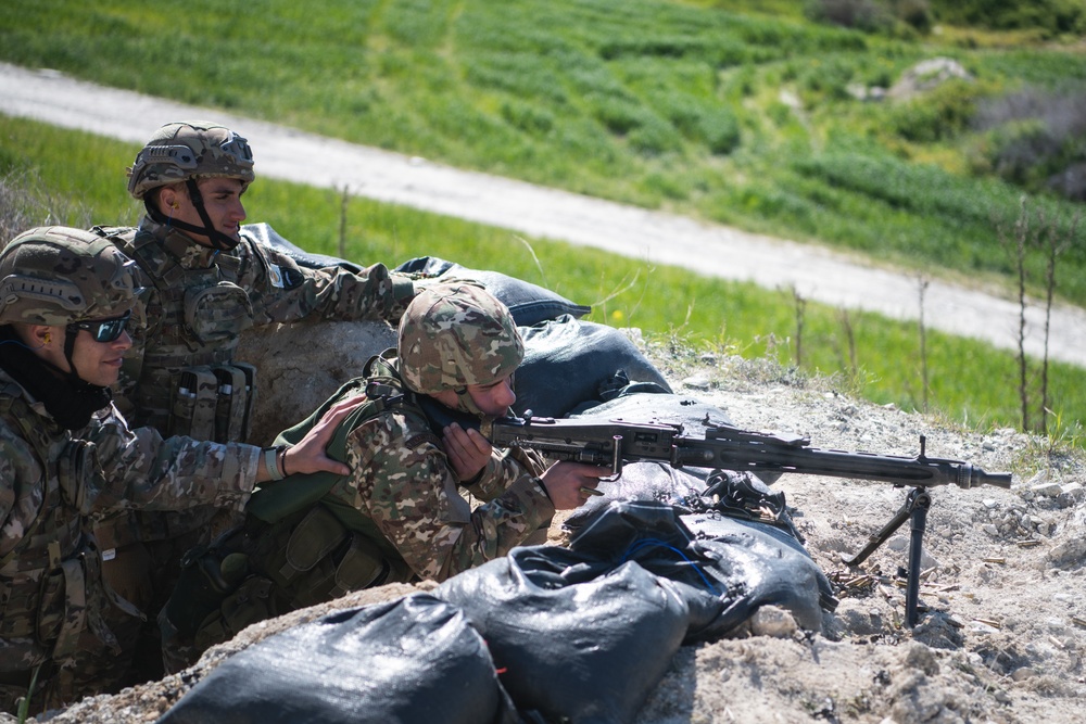 Able Company Paratroopers Conduct Machine Gun Range with Cypriot Troops