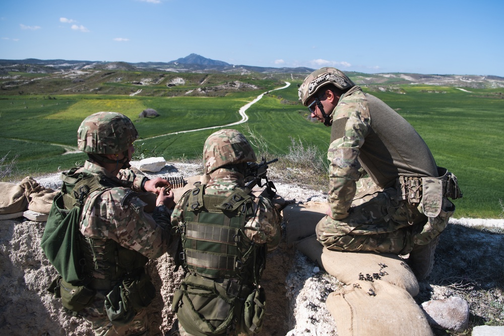 Able Company Paratroopers Conduct Machine Gun Range with Cypriot Troops