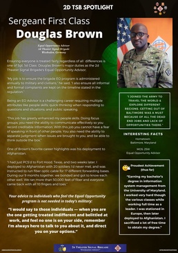 2d TSB #Spotlight — Sgt. 1st Class Douglas