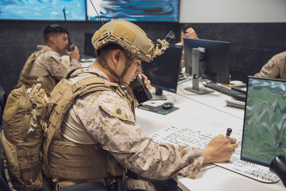 3rd ANGLICO Marines conduct a fires exercise during Intrepid Maven 23.2