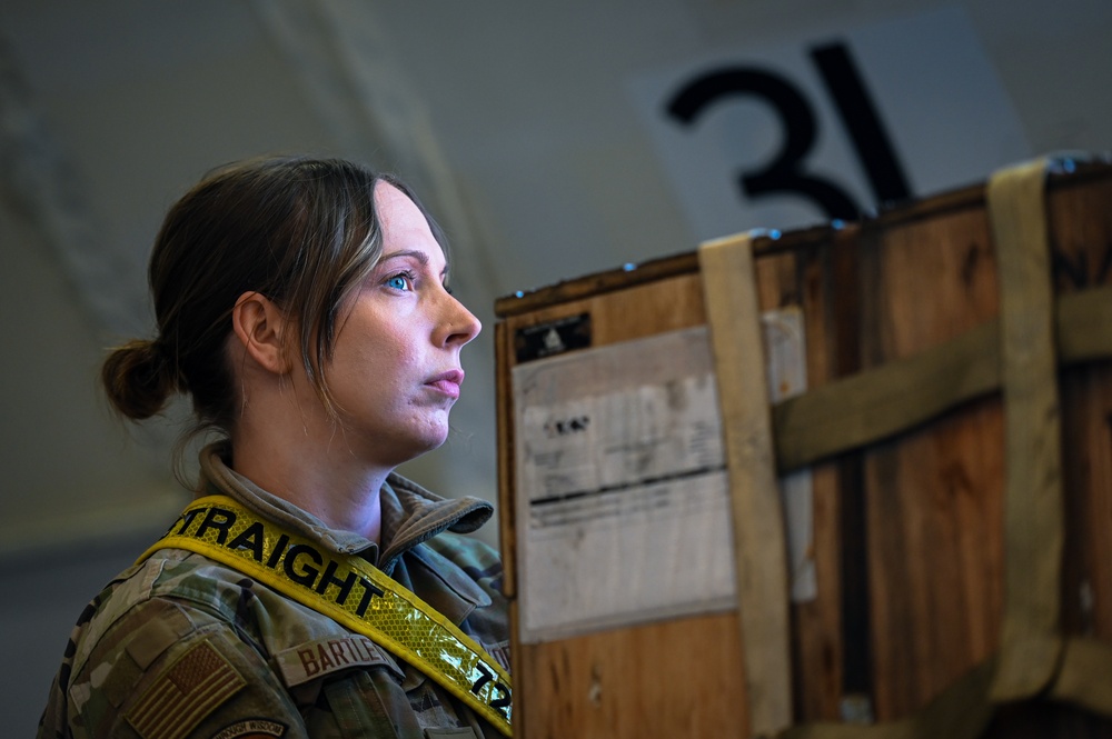 Incirlik Port Dawgs offload Medical Shelters for Humanitarian Relief Aid