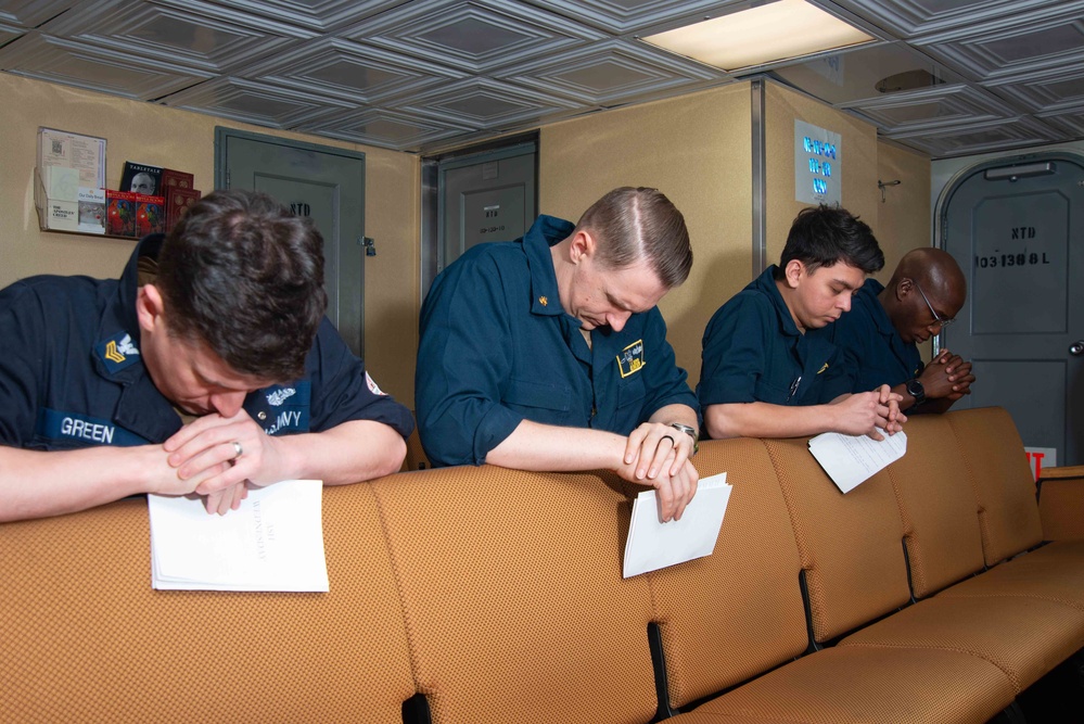 Sailors Participate In Ash Wednesday