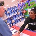 NFL player makes commissary appearance