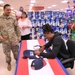 NFL player makes commissary appearance