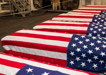 USS Arlington prepares for burial-at-sea