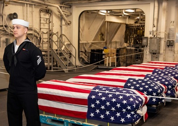 USS Arlington prepares for burial-at-sea