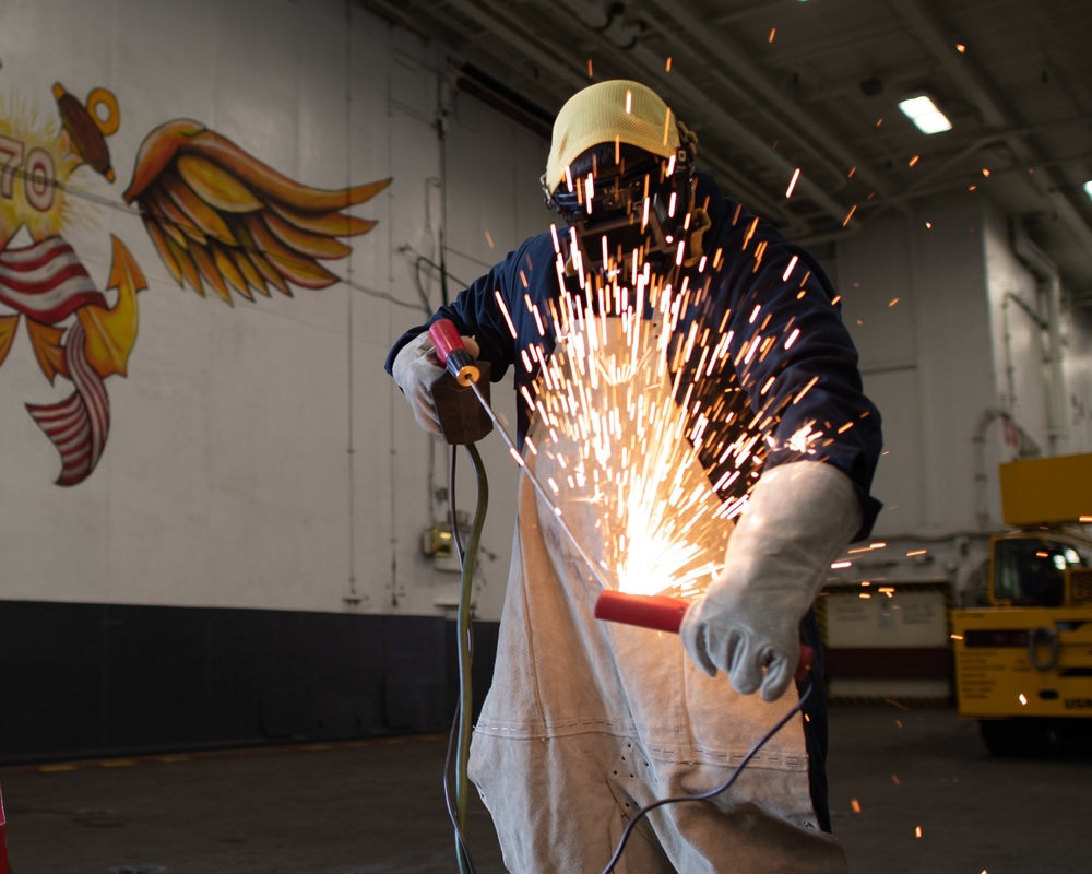 USS Carl Vinson (CVN-70) Sailor Participates in Damage Control Rodeo