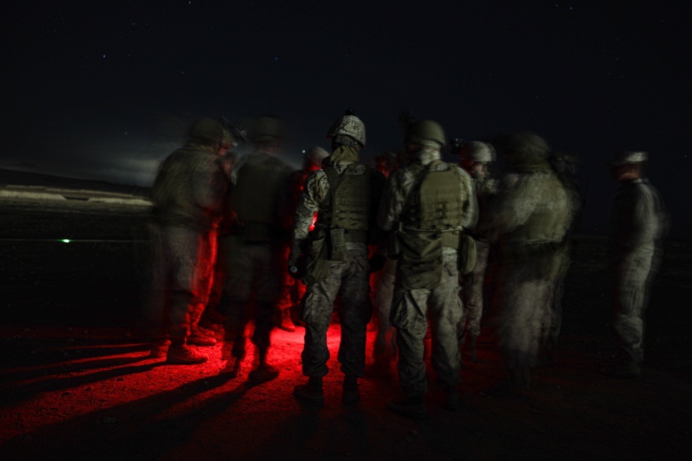 U.S. Marines with 3rd ANGLICO Shoot a Night Range During Intrepid Maven 23.2