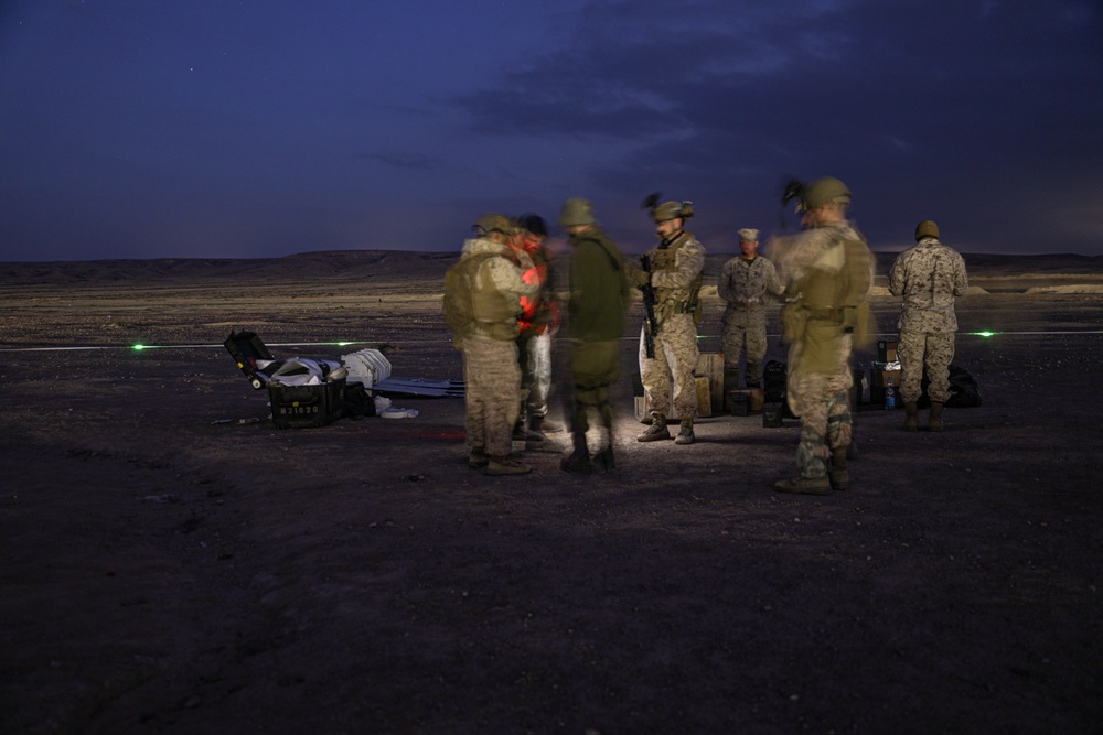 U.S. Marines with 3rd ANGLICO Shoot a Night Range During Intrepid Maven 23.2