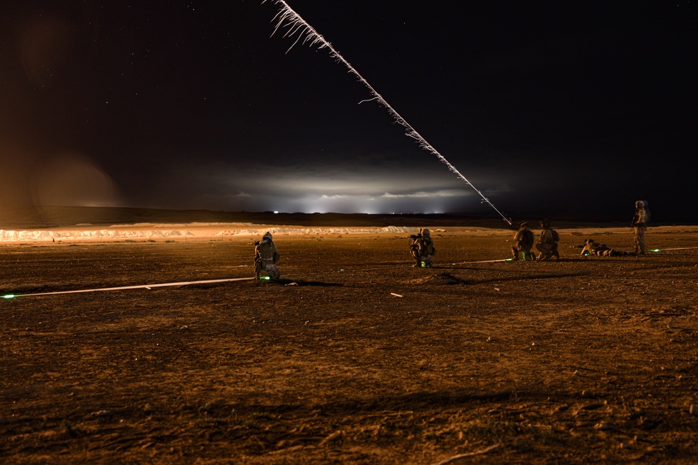 U.S. Marines with 3rd ANGLICO Shoot a Night Range During Intrepid Maven 23.2