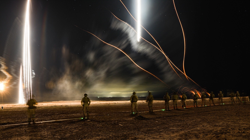 U.S. Marines with 3rd ANGLICO Shoot a Night Range During Intrepid Maven 23.2