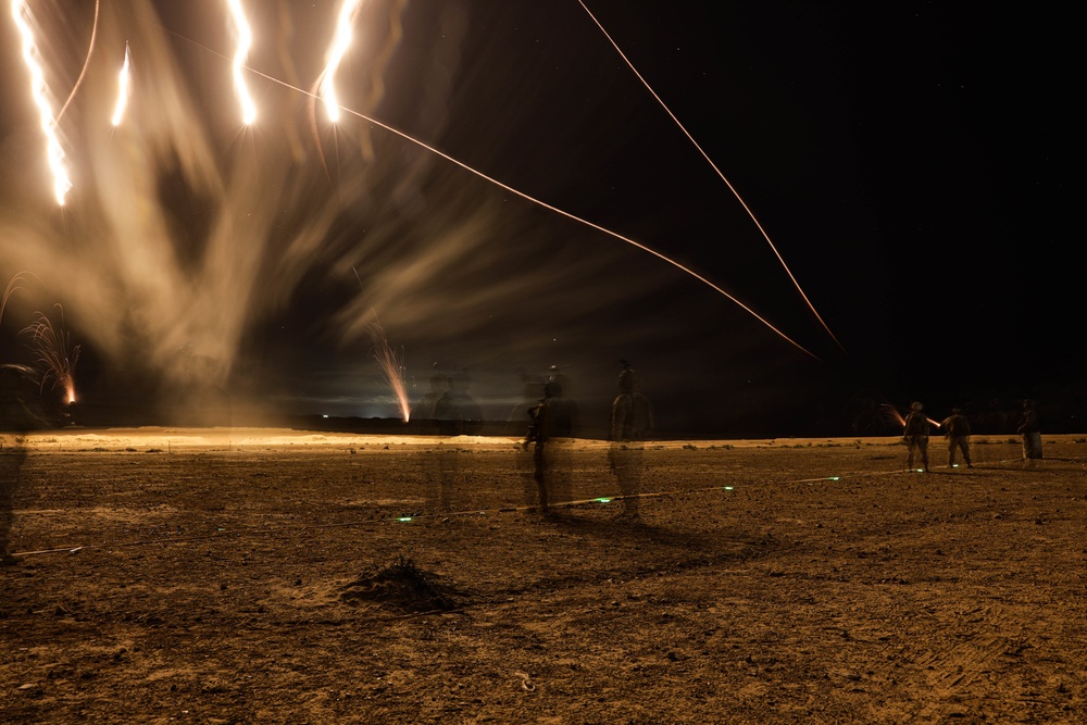 U.S. Marines with 3rd ANGLICO Shoot a Night Range During Intrepid Maven 23.2