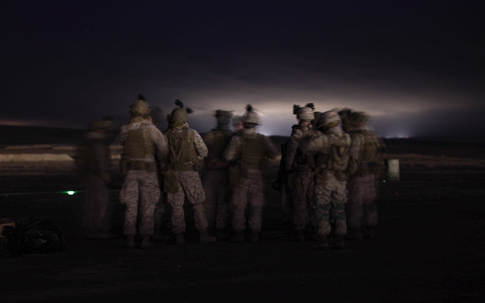 U.S. Marines with 3rd ANGILCO Shoot a Night Range During Intrepid Maven 23.2