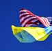 US and Ukraine flags fly in Solidarity