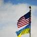 US and Ukraine flags fly in Solidarity