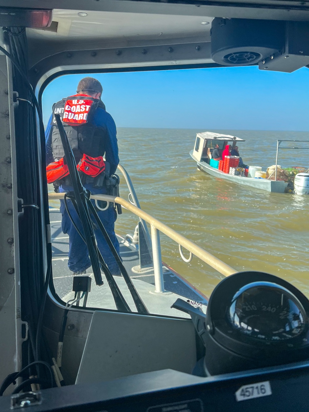 The Coast Guard rescued three overdue boaters near Breton Sound, Louisiana
