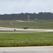 F-16 Aggressor lands on the  runway