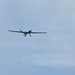 MQ-9 Reaper flys over the airfield