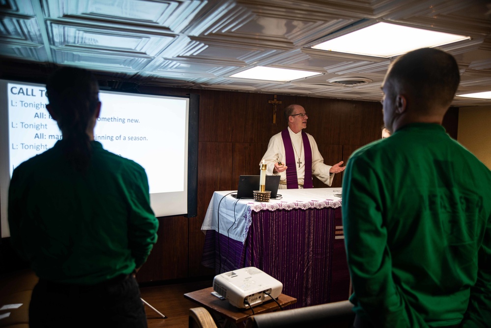 Sailors Participate In Ash Wednesday