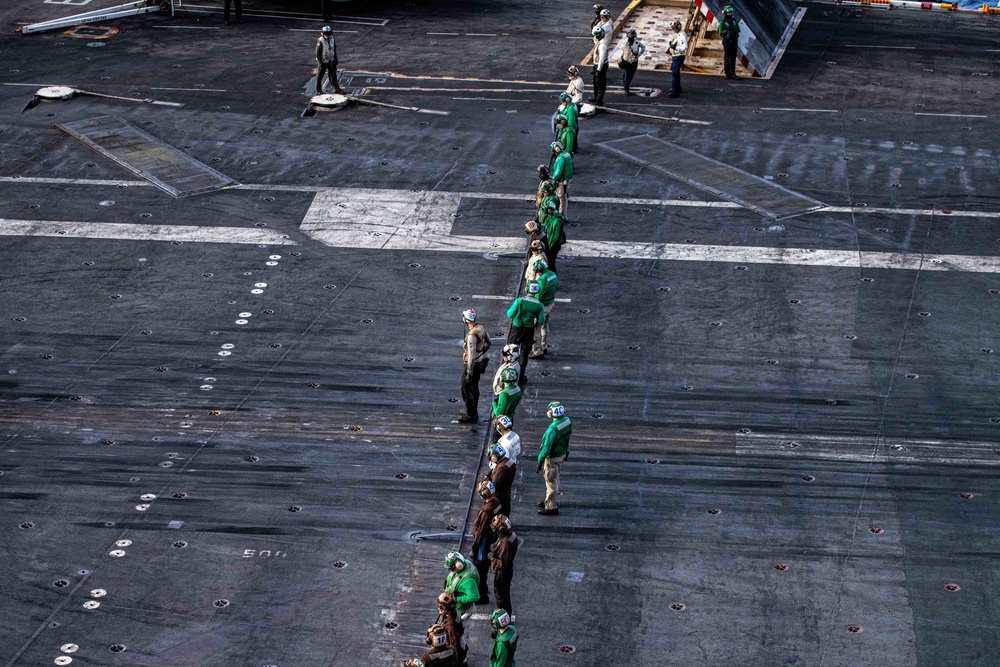 Sailors Participate In A FOD Walkdown