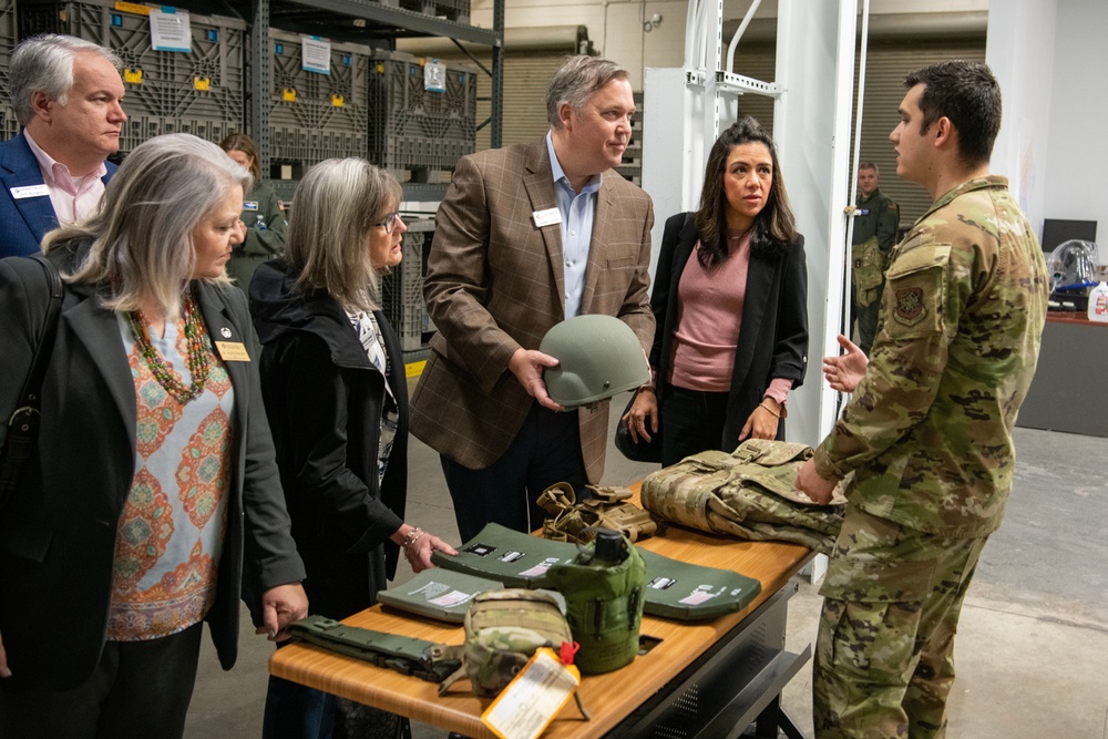 Honorary Commanders tour LRAFB; simulate deployment line