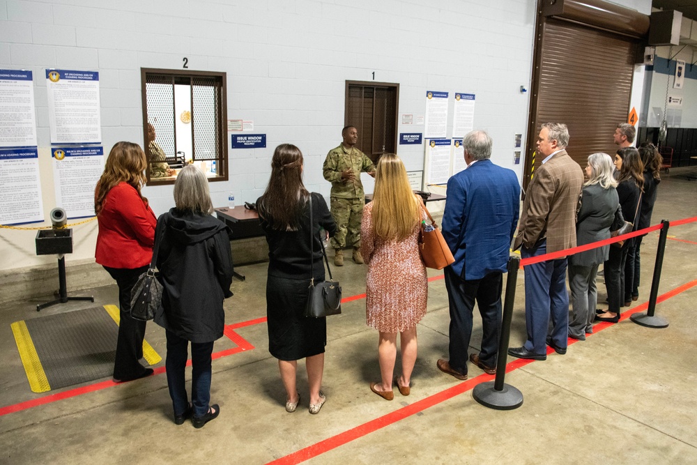 Honorary Commanders tour LRAFB; simulate deployment line