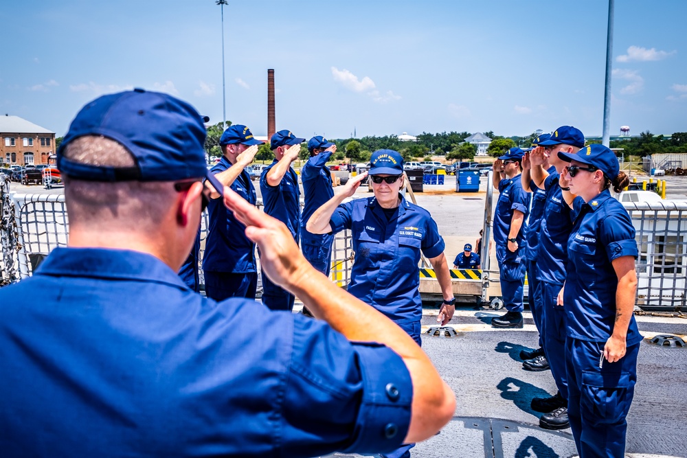 Admiral Linda Fagan visits Coast Guard members in Pensacola, Florida