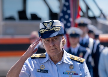 Admiral Linda Fagan attends Coast Guard Museum celebration in New London, Connecticut