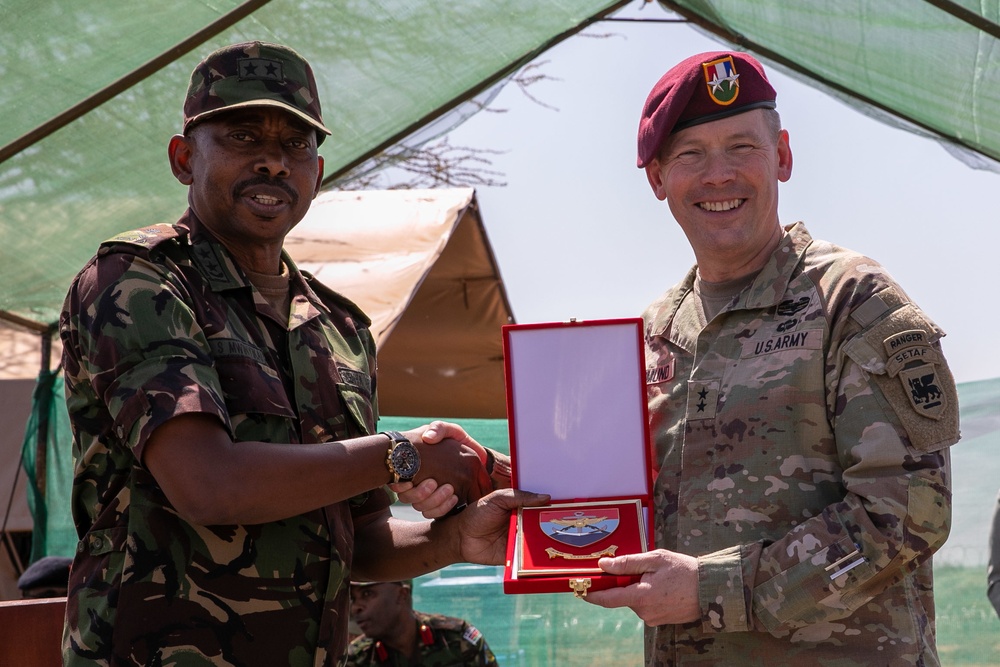 SETAF-AF, KDF leadership visit Justified Accord in Isiolo, Kenya