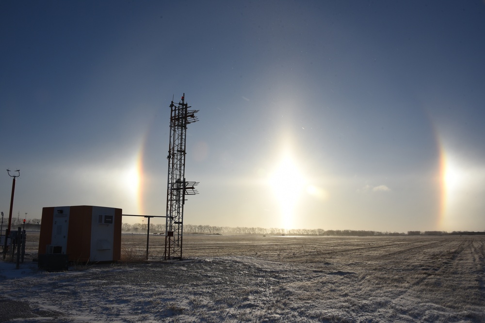 Iowa sundog sunrise