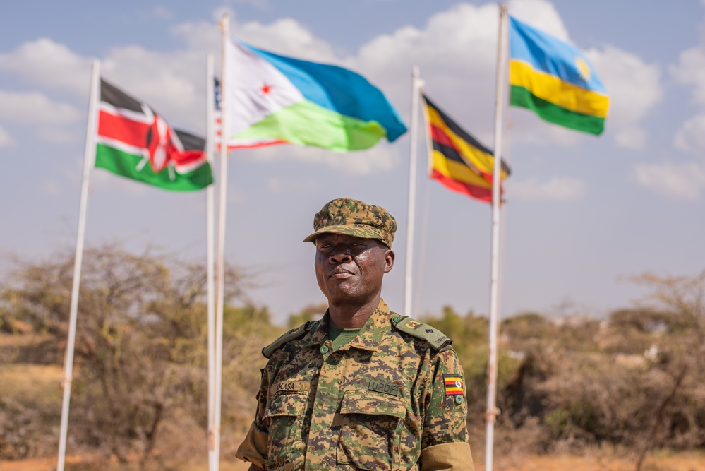 Uganda People’s Defence Forces Lt. Col. Paul Mukasa poses for a photo at JA23