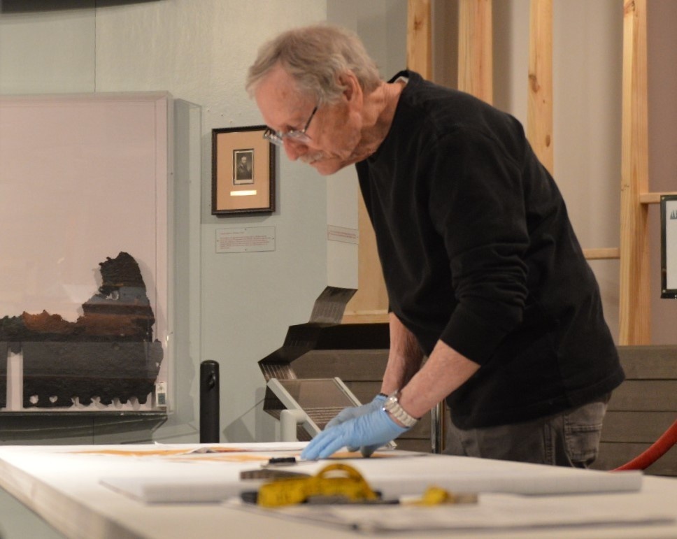 Exhibit fabrication work at the Hampton Roads Naval Museum