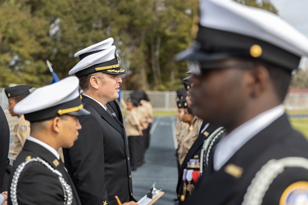 NETC Evaluates Booker T. Washington High School NJROTC AMI
