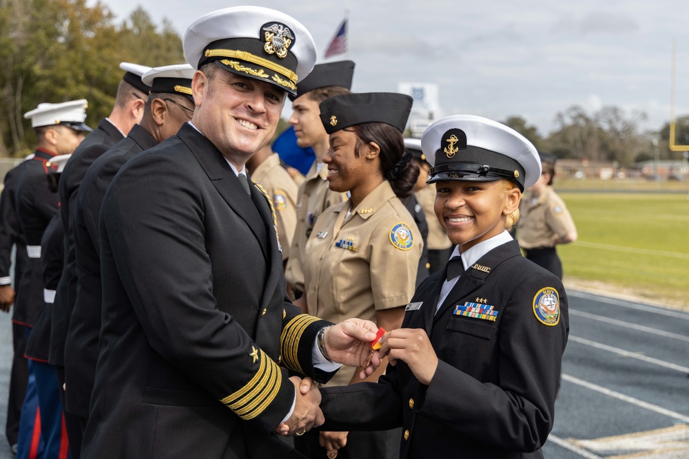 NETC Evaluates Booker T. Washington High School NJROTC AMI