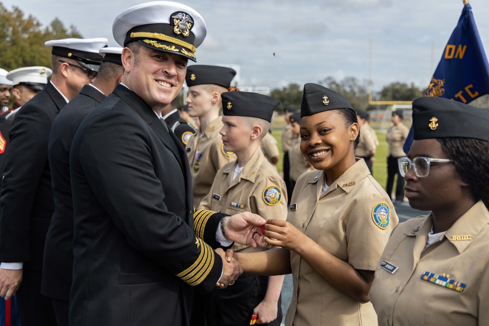 NETC Evaluates Booker T. Washington High School NJROTC AMI