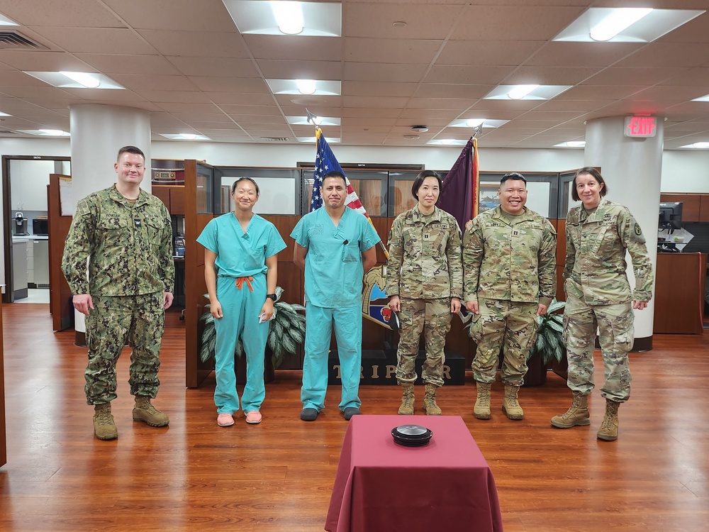 Tripler Army Medical Center Adult ICU coin presentation