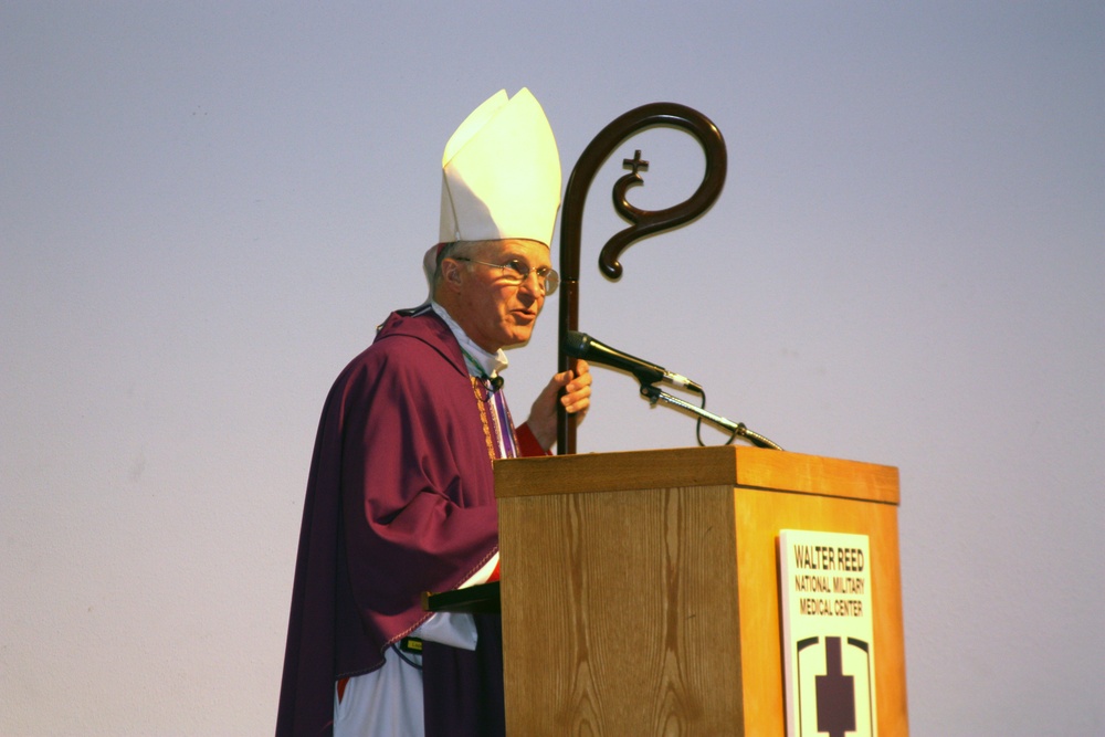 Archbishop for Military Services Gives Ash Wednesday Mass at Walter Reed