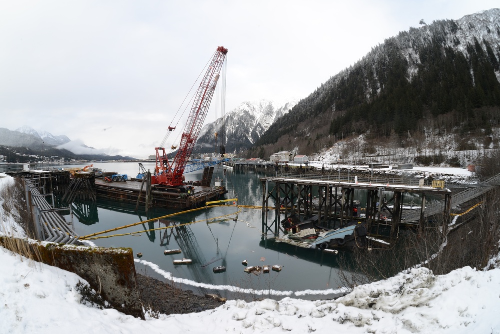 U.S. Coast Guard Sector Juneau conducts recovery operation on sunken vessel in Juneau