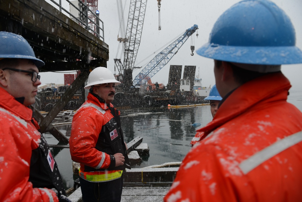 U.S. Coast Guard Sector Juneau conducts recovery operation on sunken vessel in Juneau